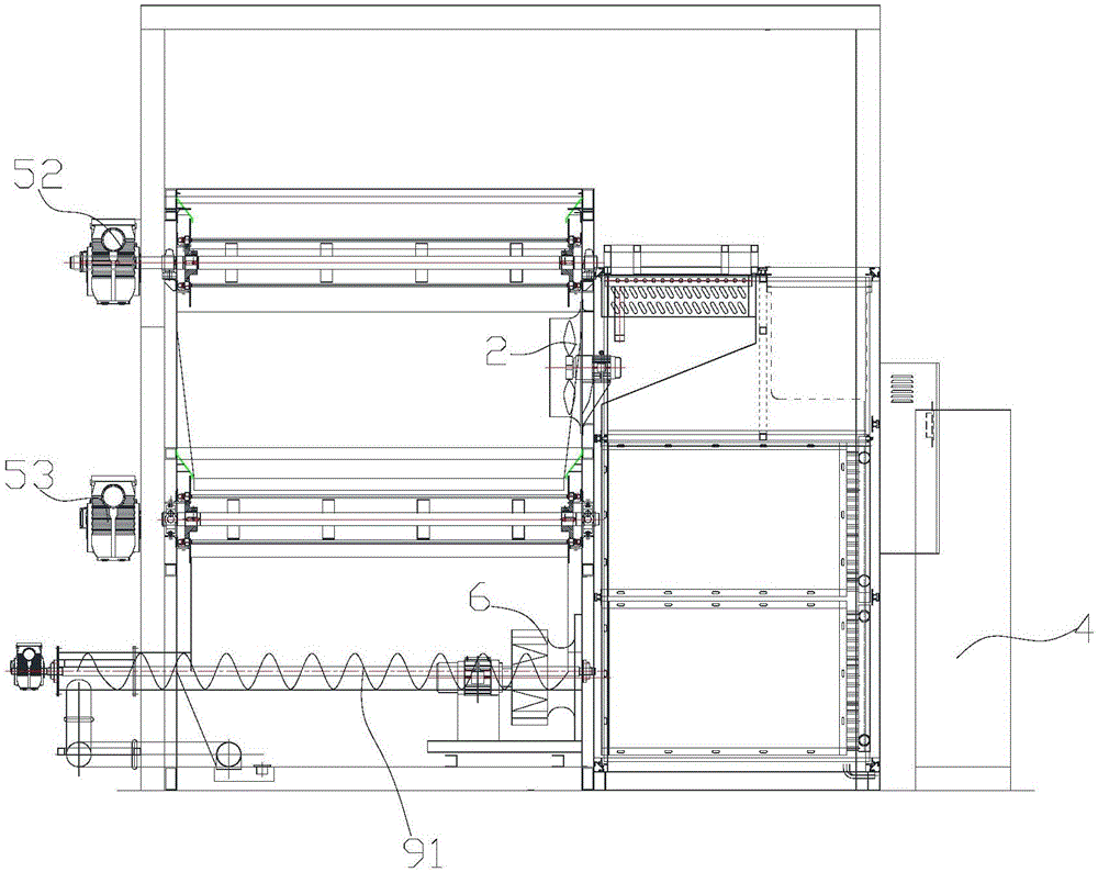 Sludge low-temperature waste heat drier