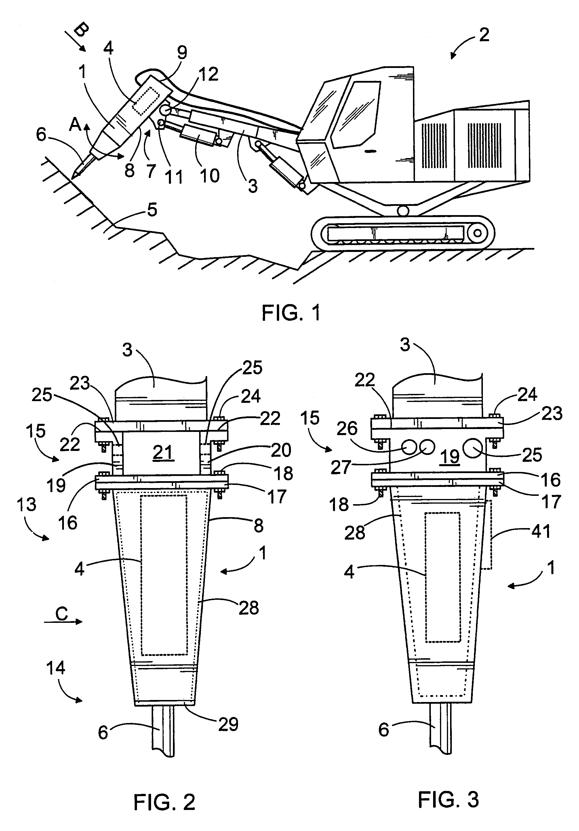 Breaking hammer, and fastening element, side plate, and protective casing of breaking hammer