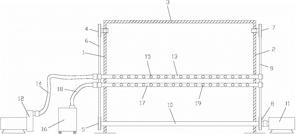 No-water cleaning device of central air-conditioning evaporator