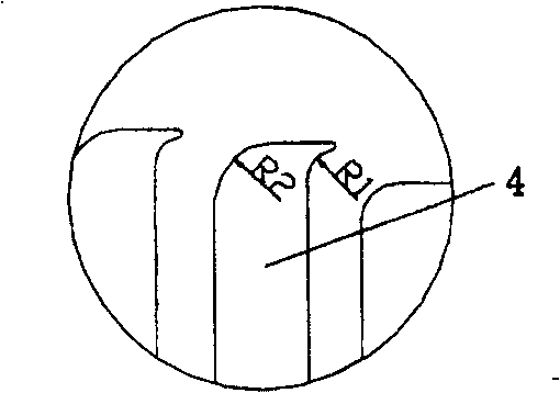 Impeller mechanical wing profile with trailing edge ejection