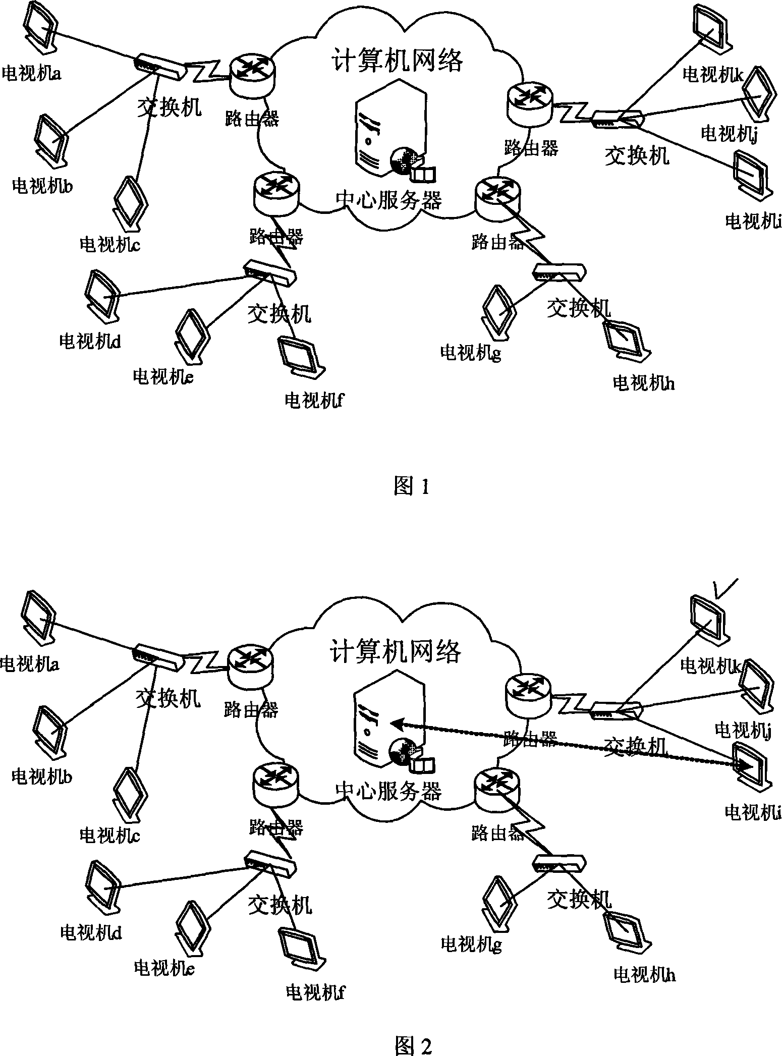 Stream media ordering system and method with TV set as the server