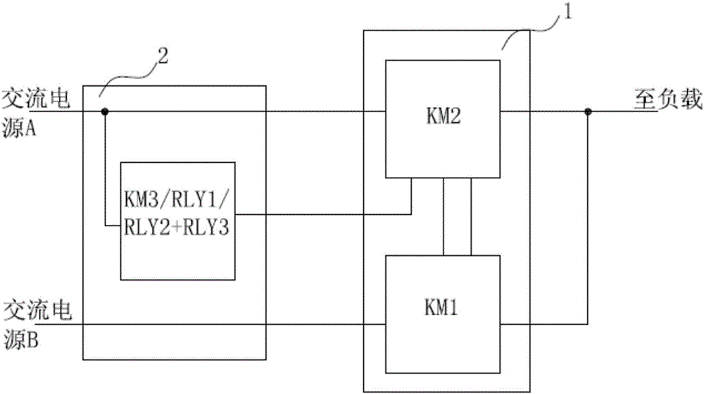 Two-way power supply automatic switching power supply circuit