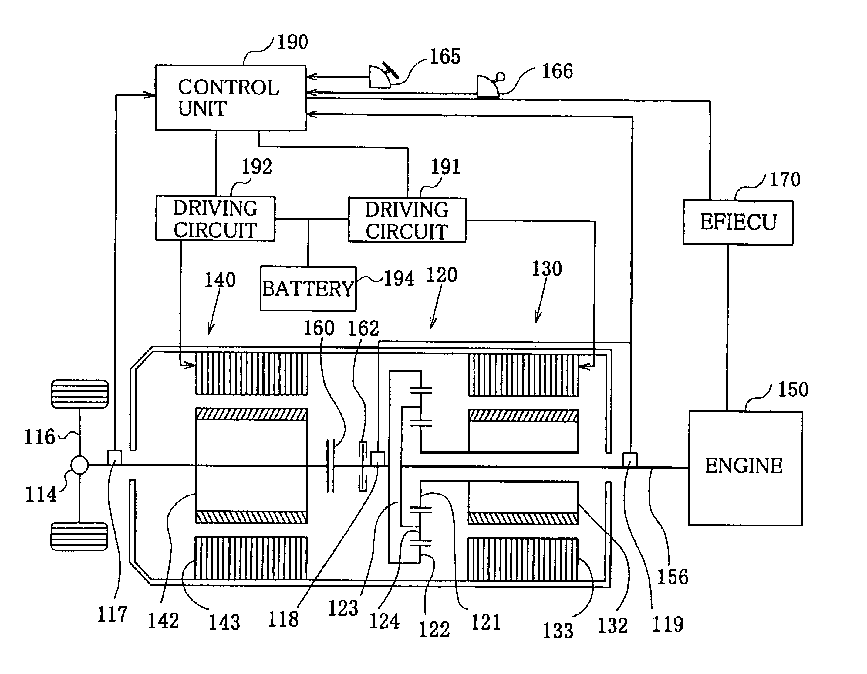 Power output device, hybrid vehicle, and method of controlling them