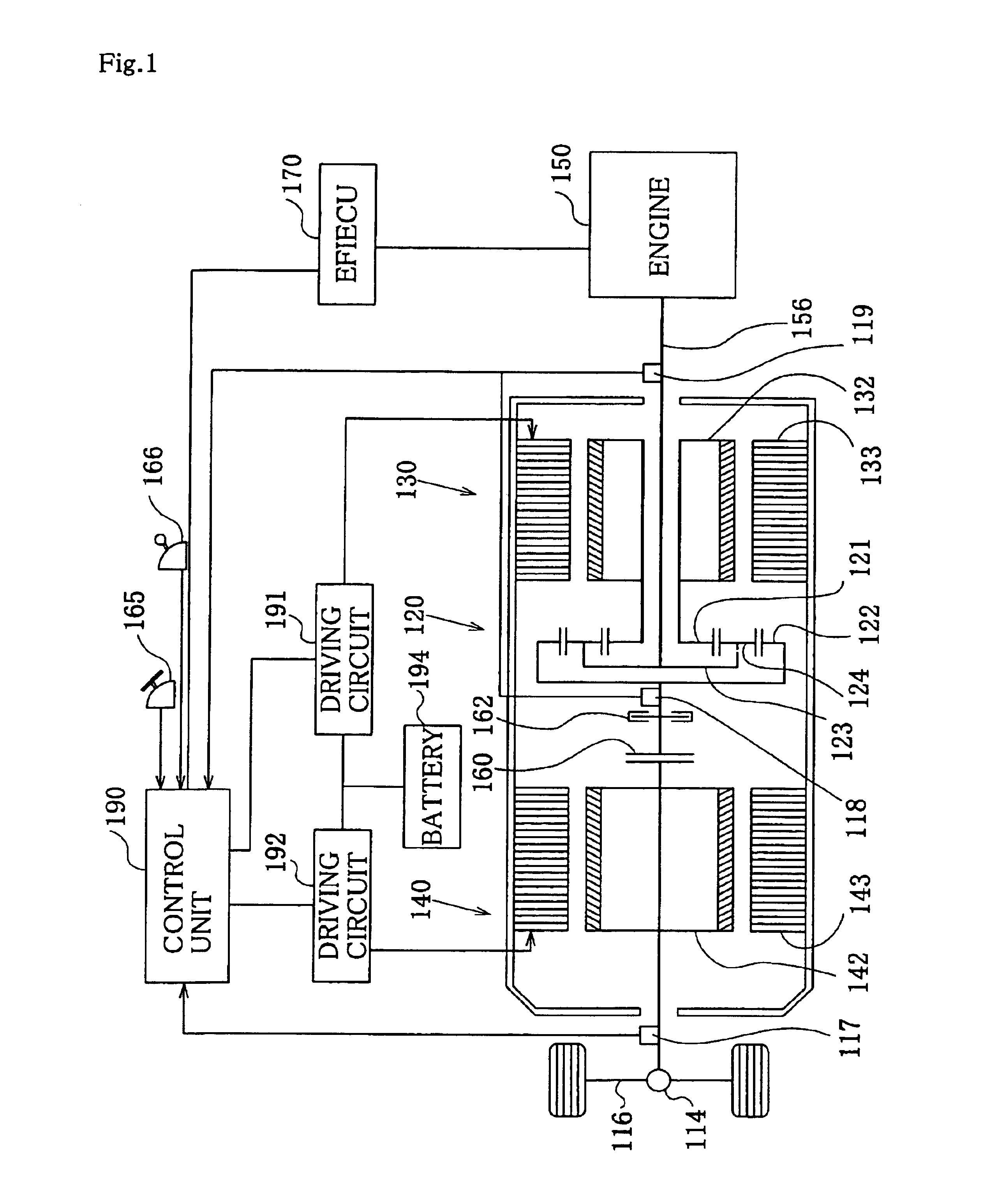 Power output device, hybrid vehicle, and method of controlling them