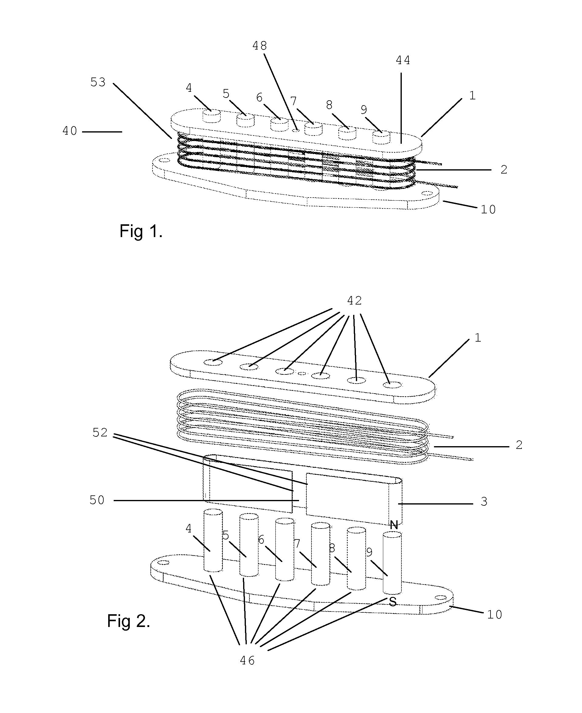 Magnetic flux concentrator for increasing the efficiency of an electromagnetic pickup