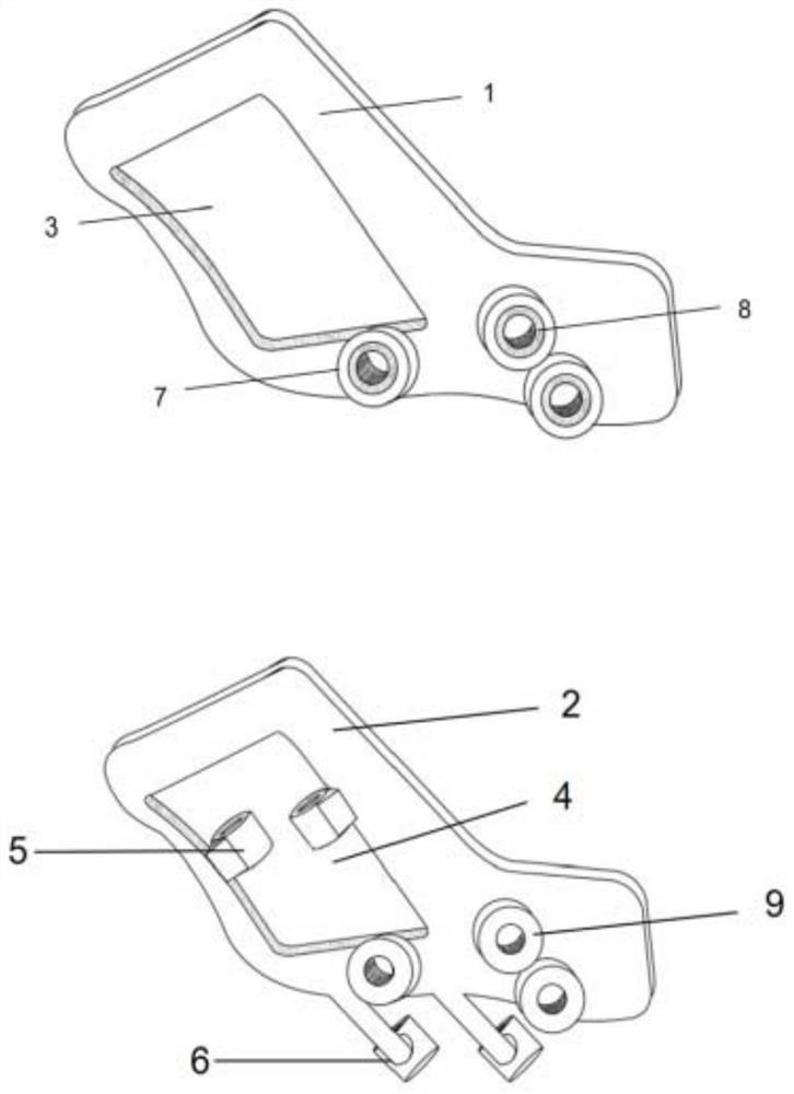 Bone support type double-lantern-ring planting surgery guide plate and using method thereof