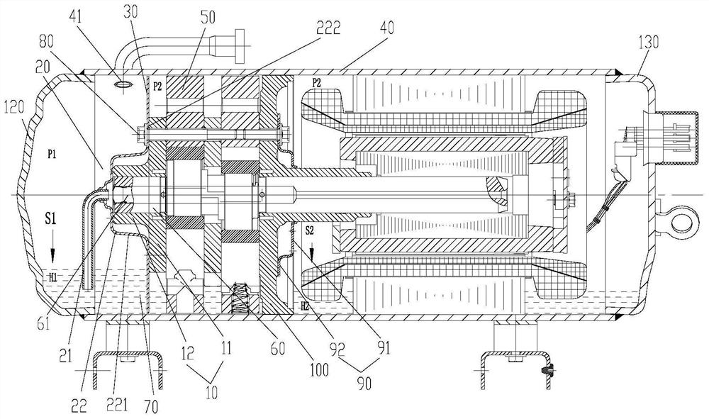 Horizontal compressor