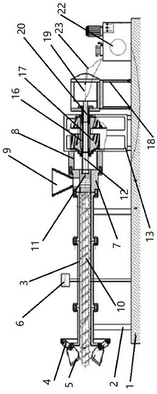 Screw ejection device of rubber extruder