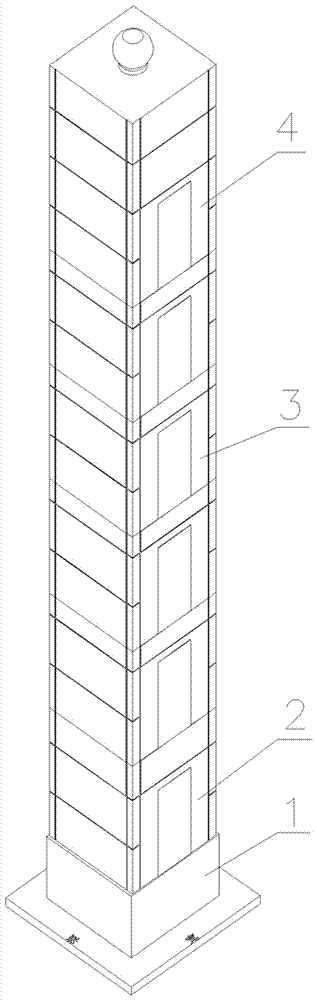 Outdoors assembled elevator and construction method thereof
