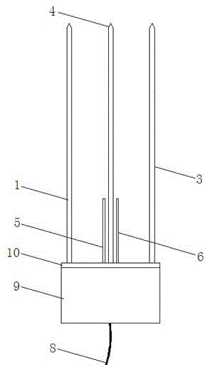 A Thermal Time Domain Reflectometer Probe Applied to Soil with High Salinity