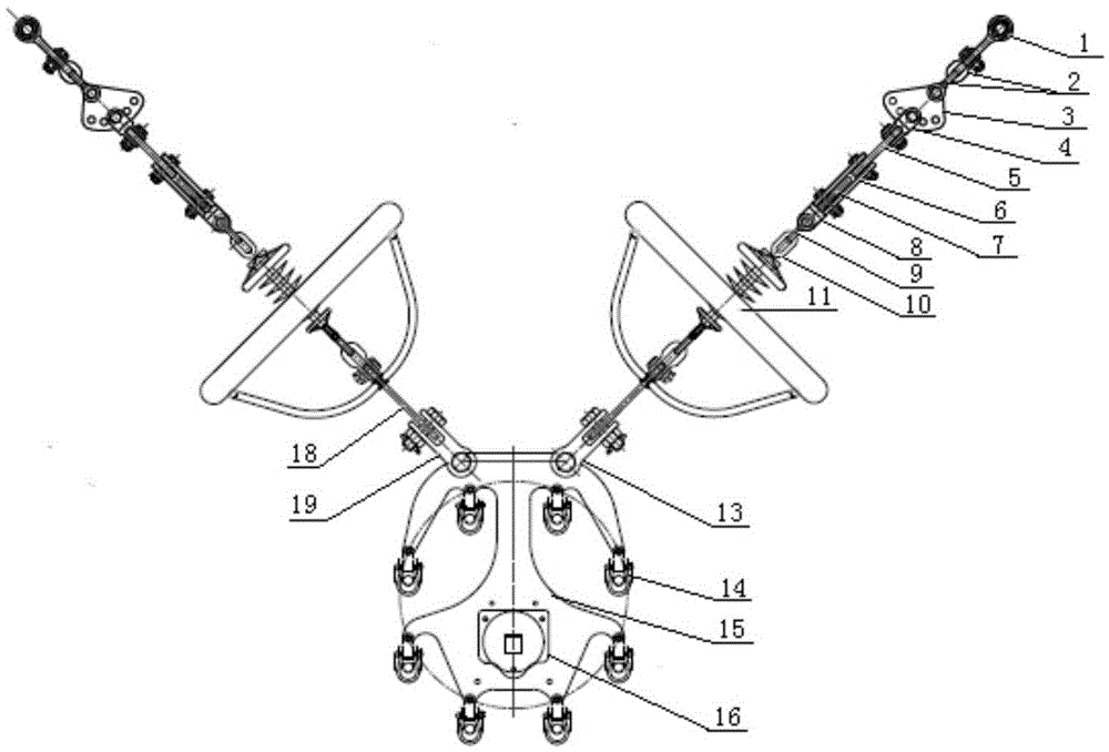 Conductor vertically arranged power transmission tower