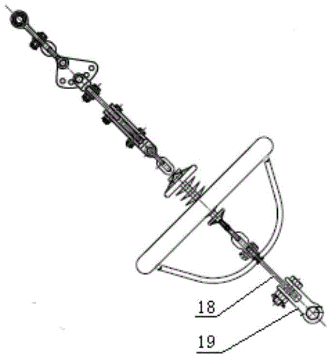 Conductor vertically arranged power transmission tower