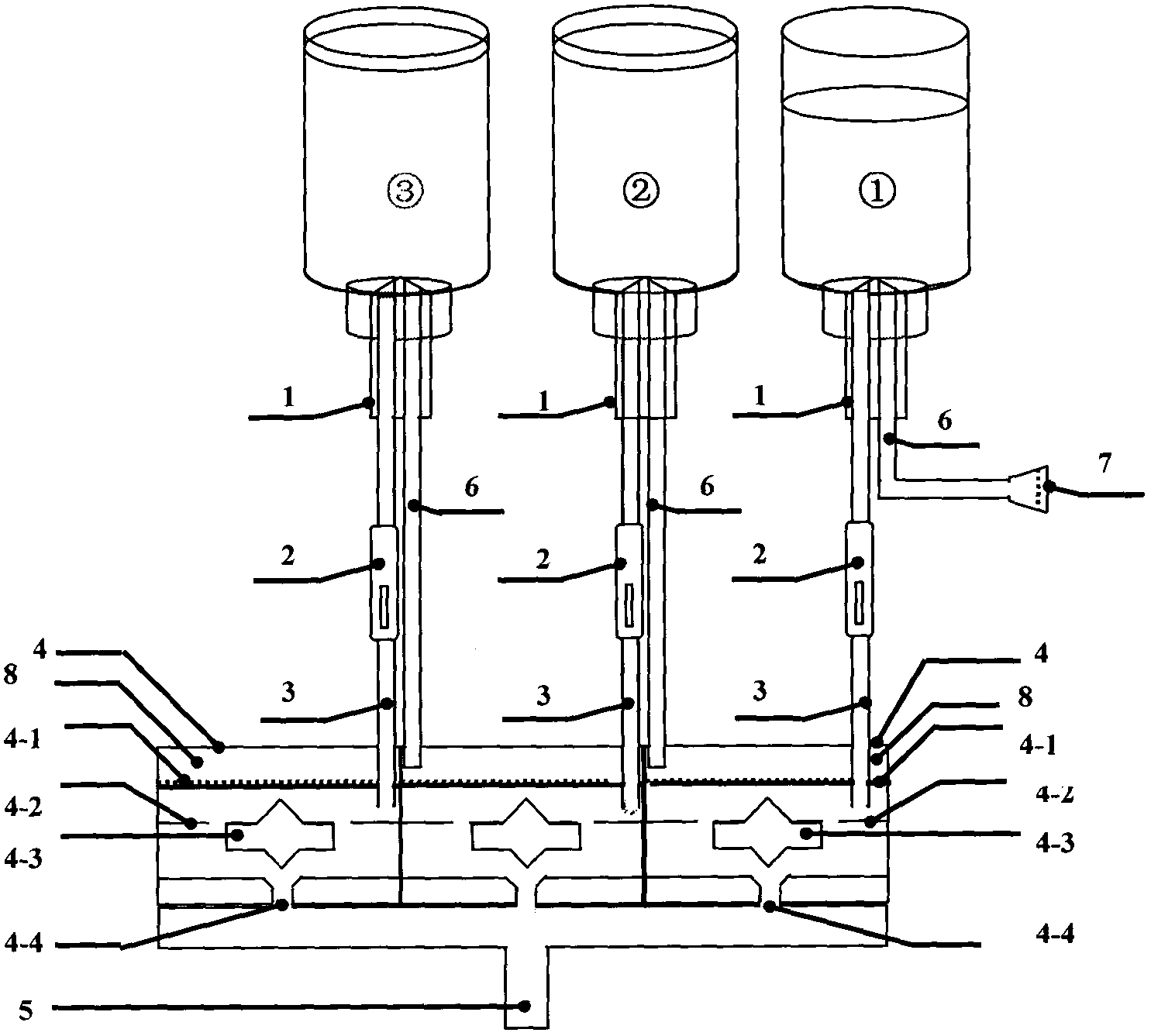 Transfusion device having automatic bottle change and safety protection functions