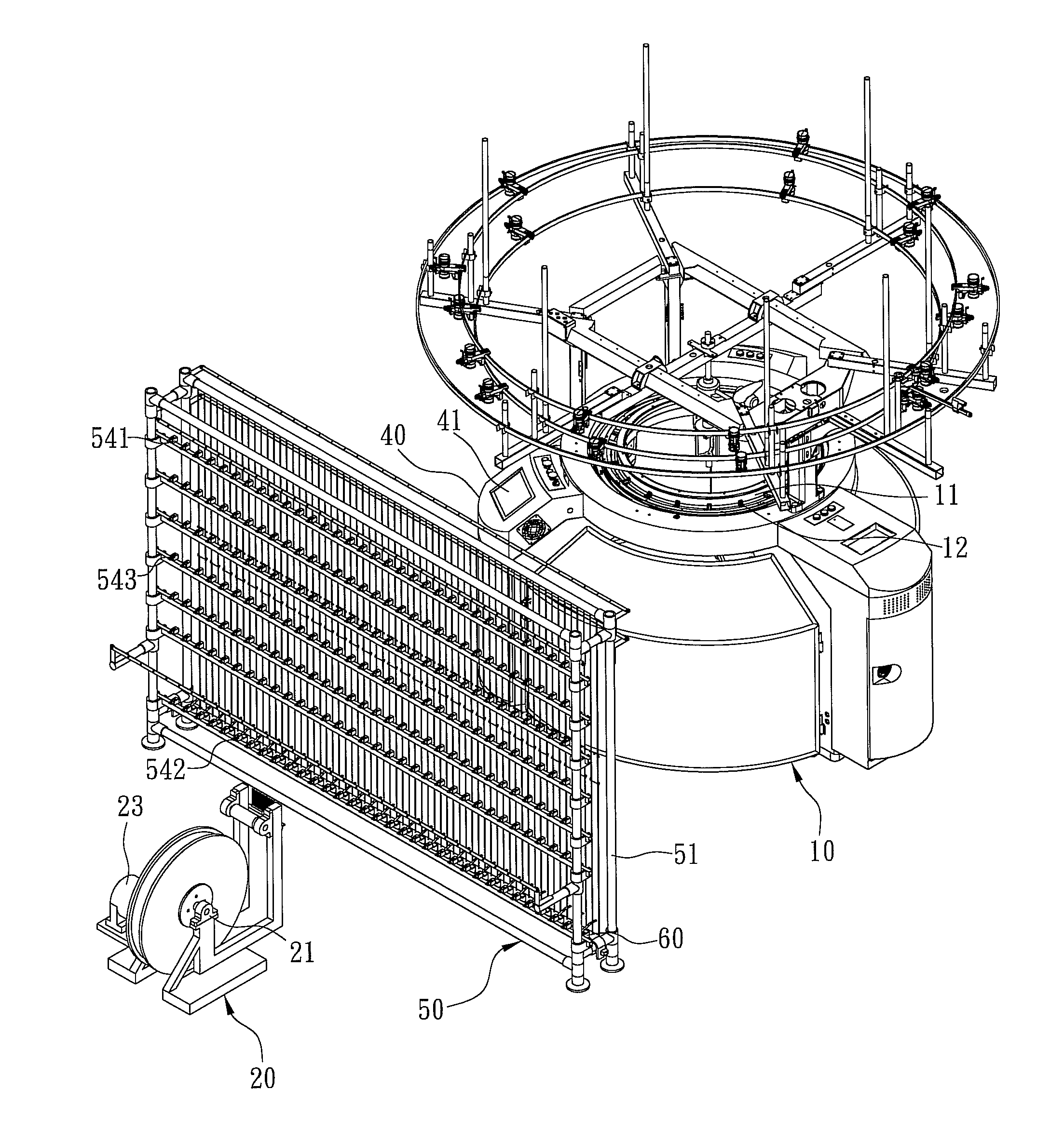 Yarn conveying system for circular knitting machines