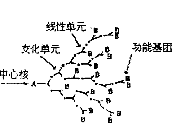 Method for preparing cross-linked polymer film by branching molecule