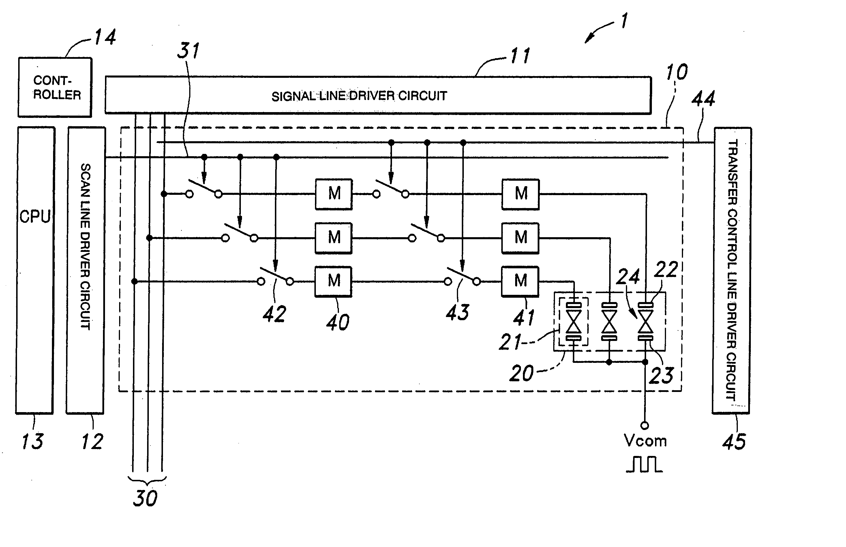 Active matrix display device and driving method of the same
