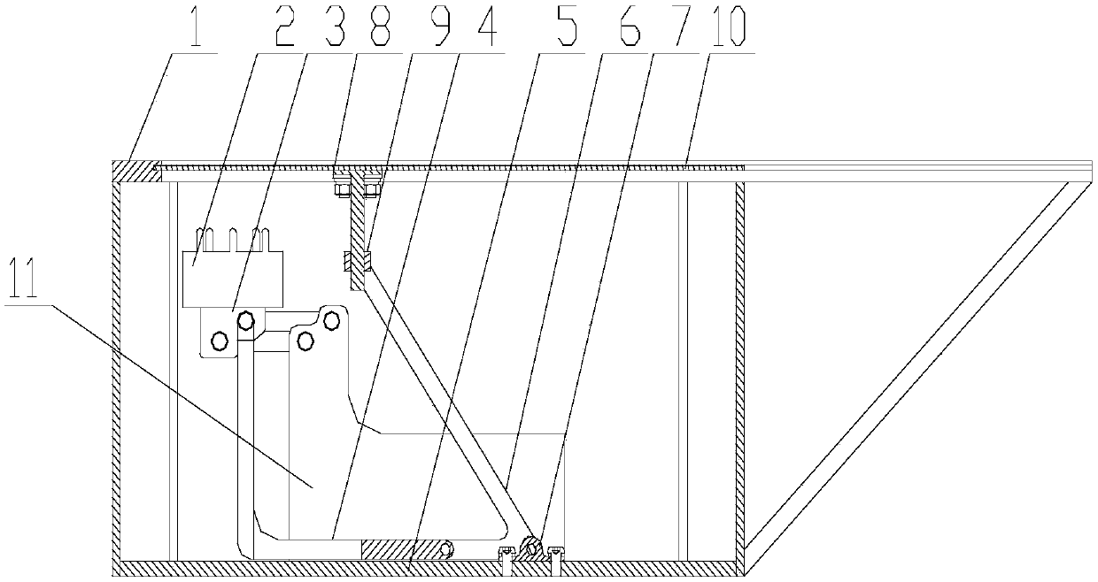 The flame shielding device of the electric plug-in mechanism of the launching device