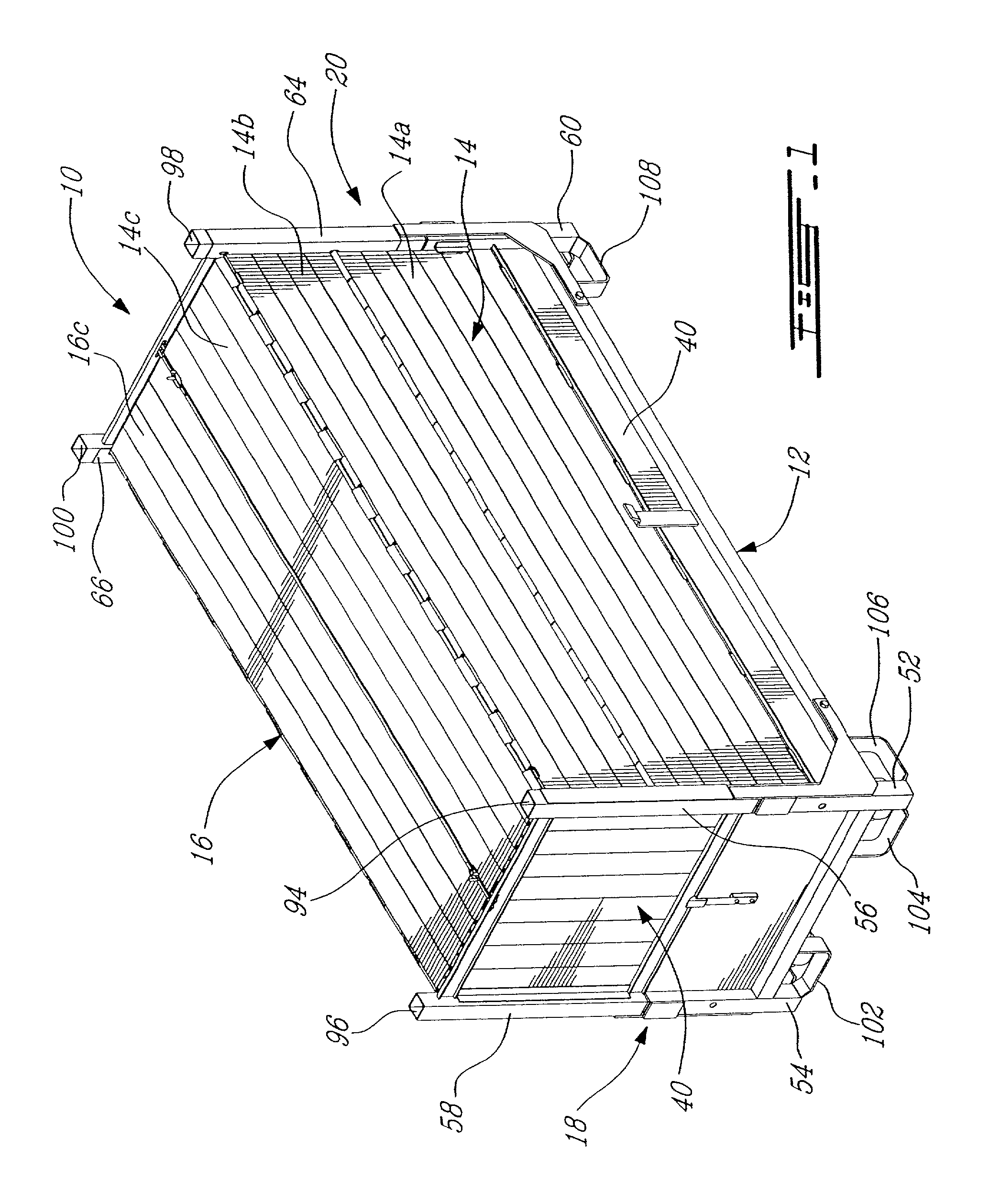 Crate for carrying glass panels