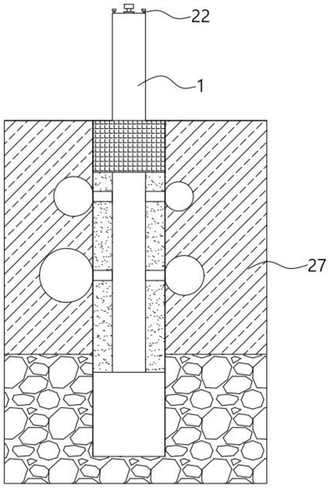 Solar photovoltaic support foundation in frozen soil area and construction method