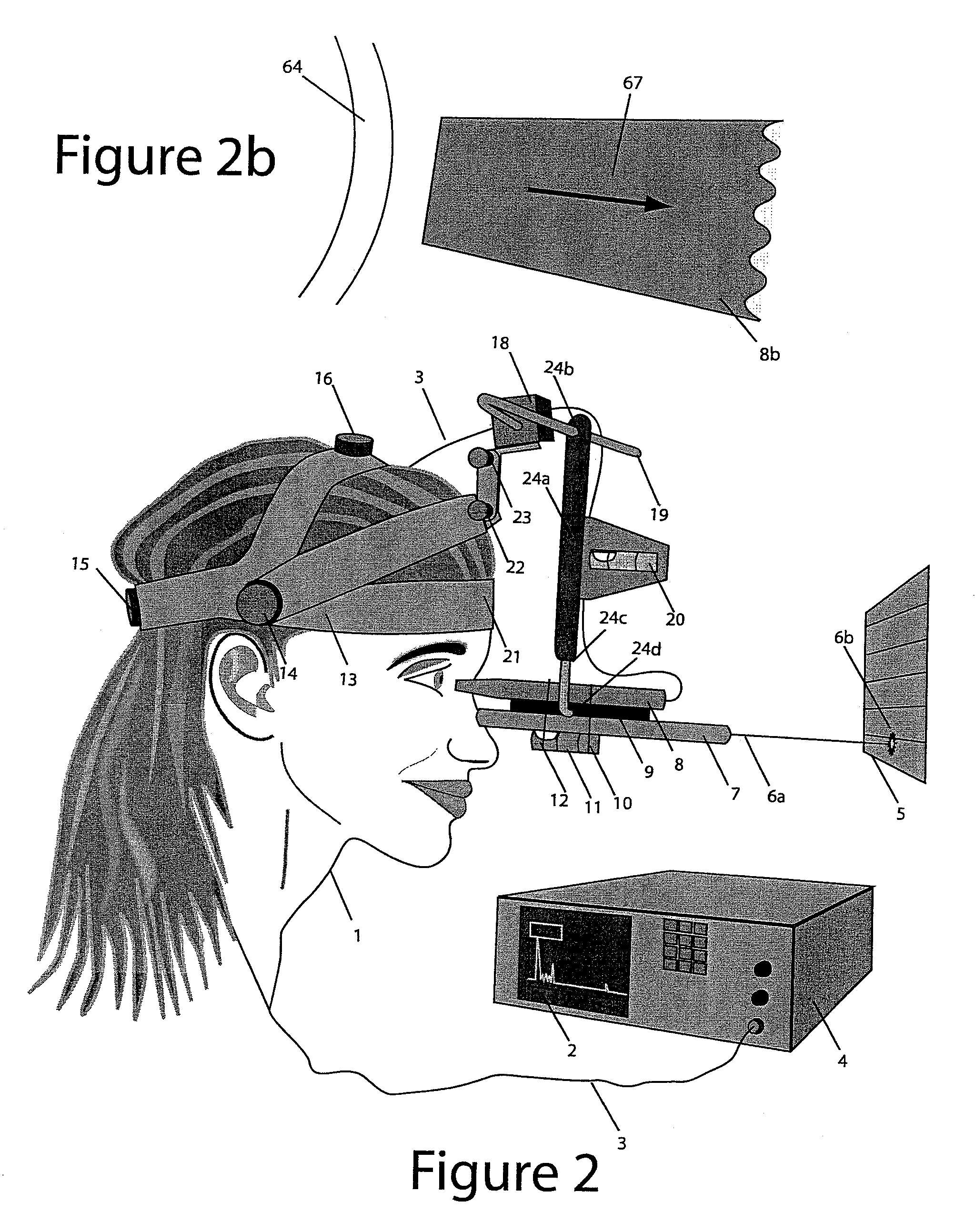 Laser guided eye measuring device and method for using