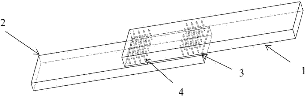 Composite material and metal connection structure and forming method thereof