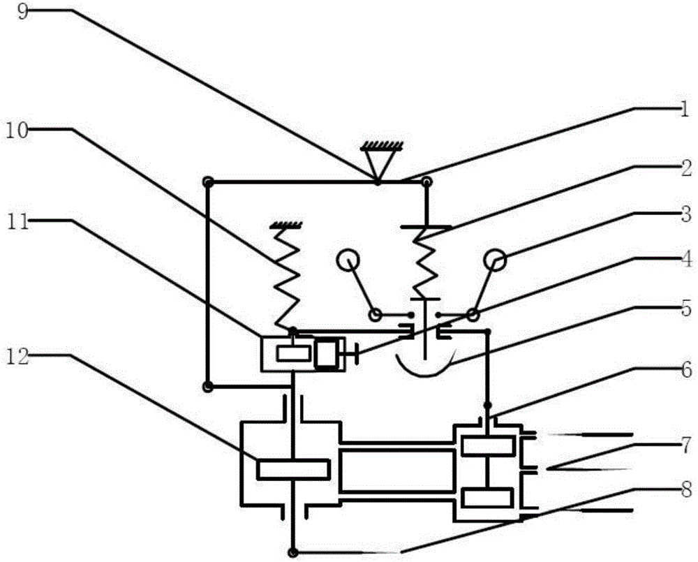 Double-feedback silicone oil shock absorption system of marine diesel engine