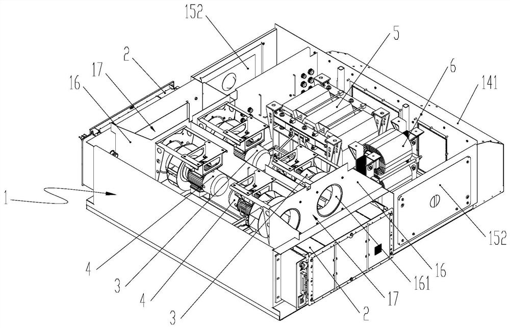 Rail transit converter air cooling system test device and method