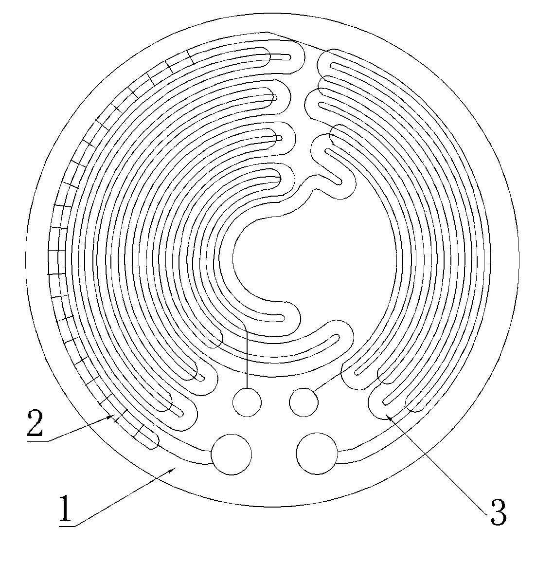 Intelligent electric-heating element with PTC (Positive Temperature Coefficient) rare-earth thick film circuit and preparation method thereof