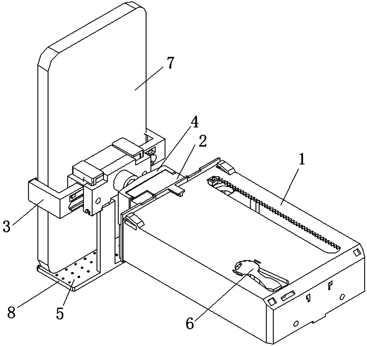 A concealed vehicle-mounted mobile phone mounting bracket