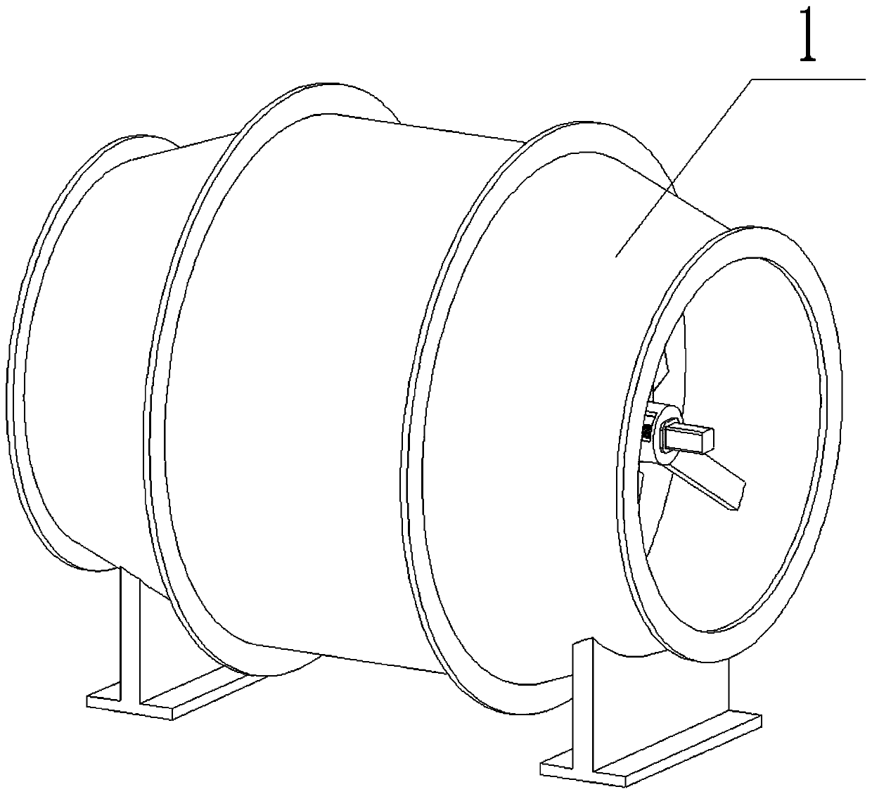 Axial flow fan with adjustable blades