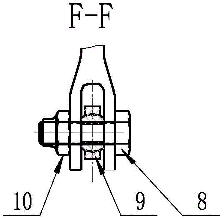 Connecting rod mechanism of unmanned aircraft rudder system