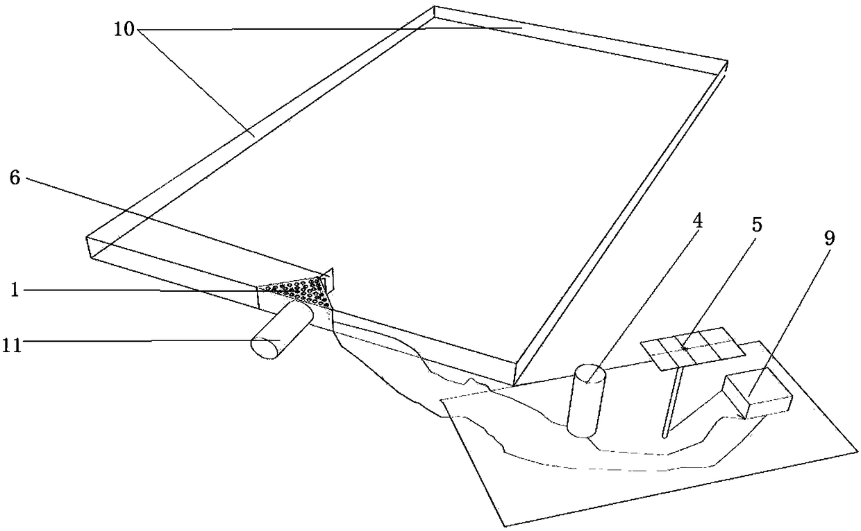 Field runoff test plot dry branch and fallen leaf intercepting and cleaning device