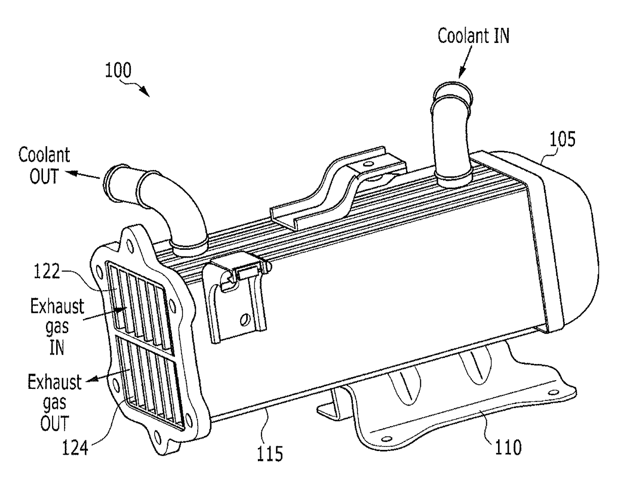 Water-cooled egr cooler, and the manufacturing method thereof