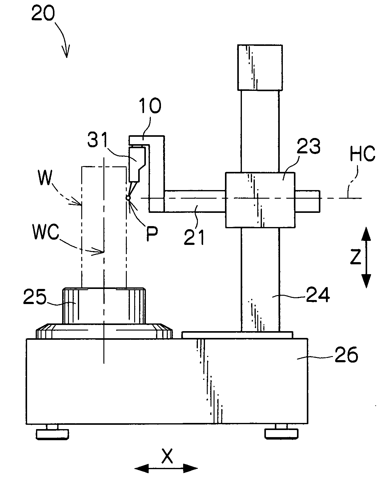 Detector supporting mechanism
