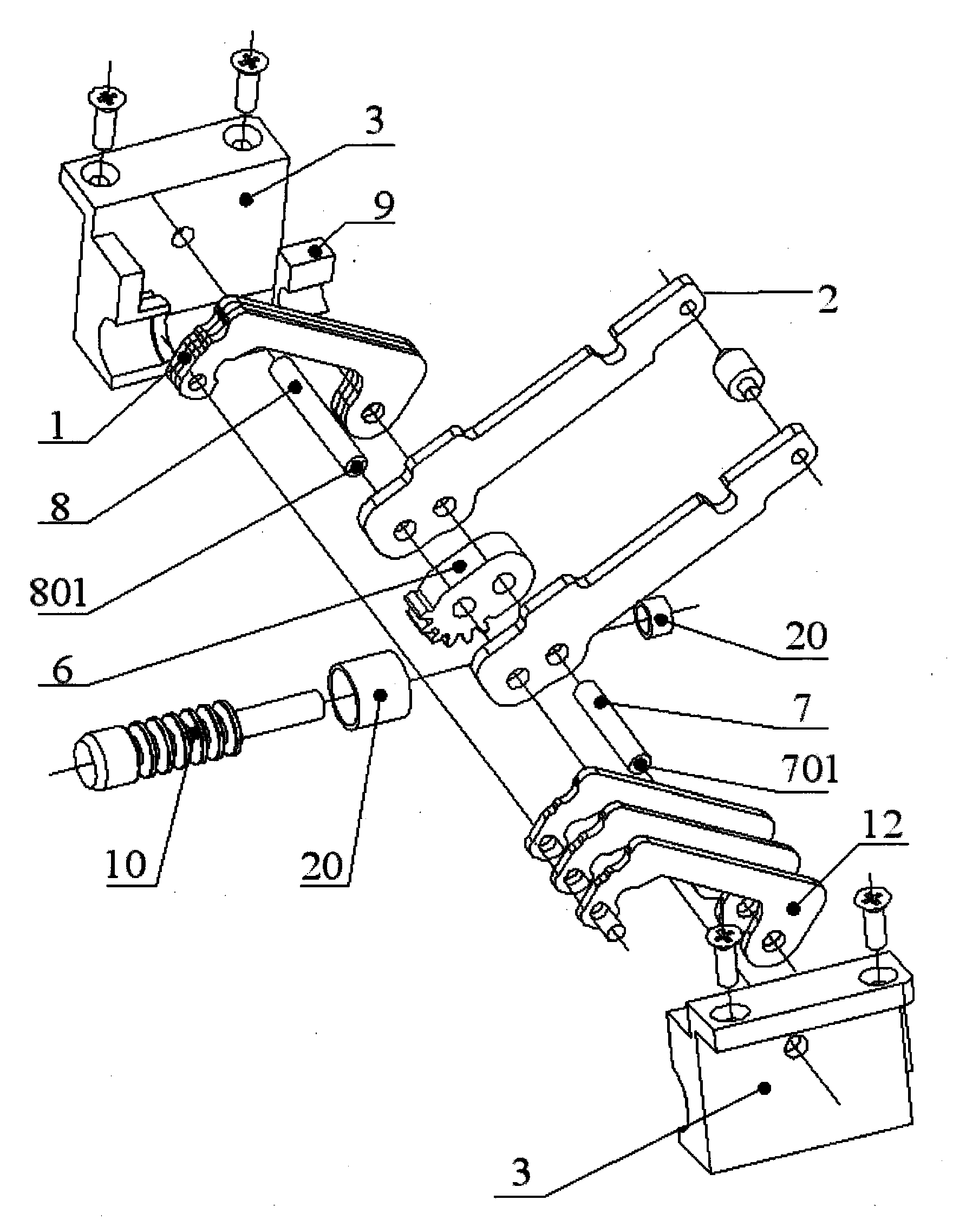 Locking connecting device, LED (Light Emitting Diode) screen box and LED display screen