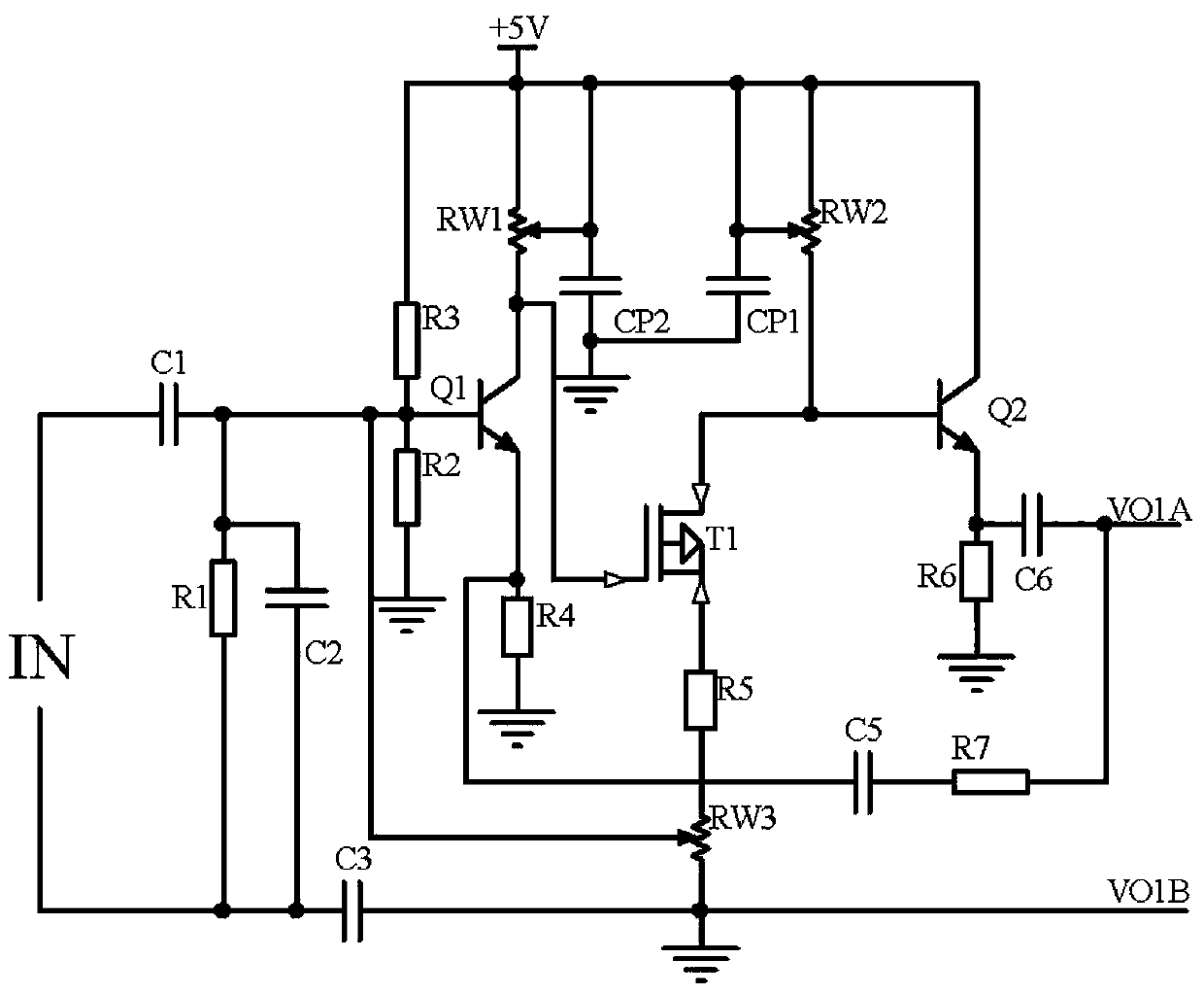 Controlled quantity correction circuit used for green new energy automobile cooling cycle system