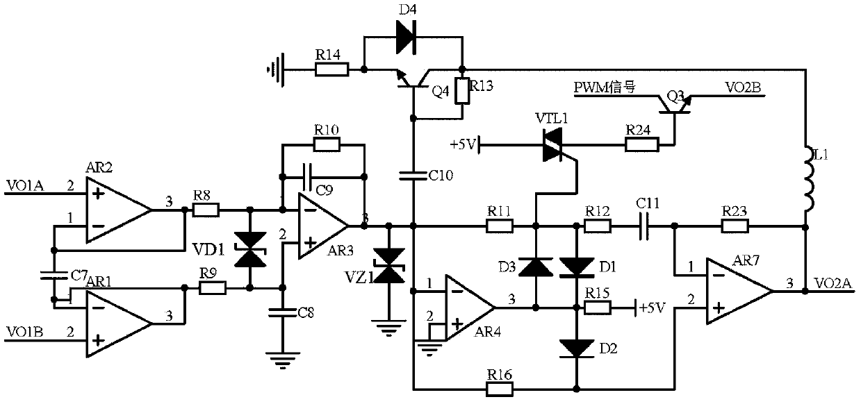 Controlled quantity correction circuit used for green new energy automobile cooling cycle system