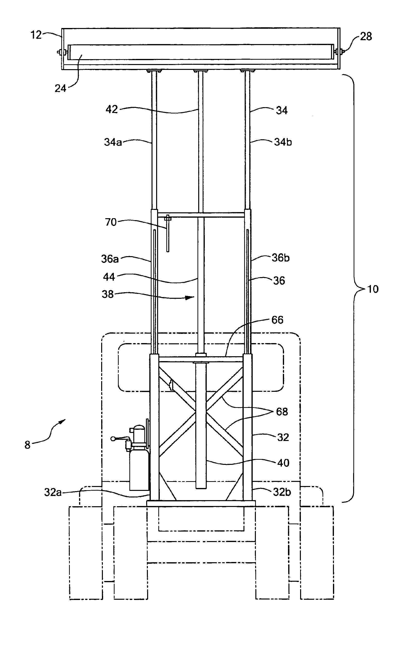 Variable height covering system