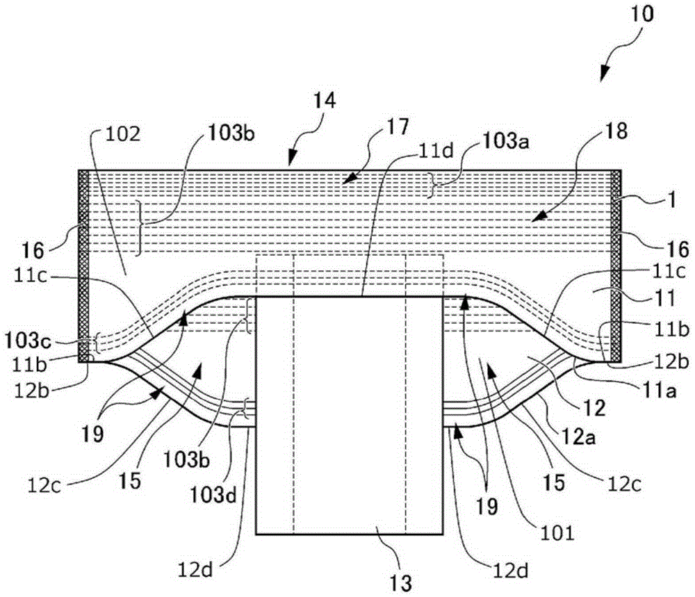 Disposable pant-type underwear, and manufacturing method therefor