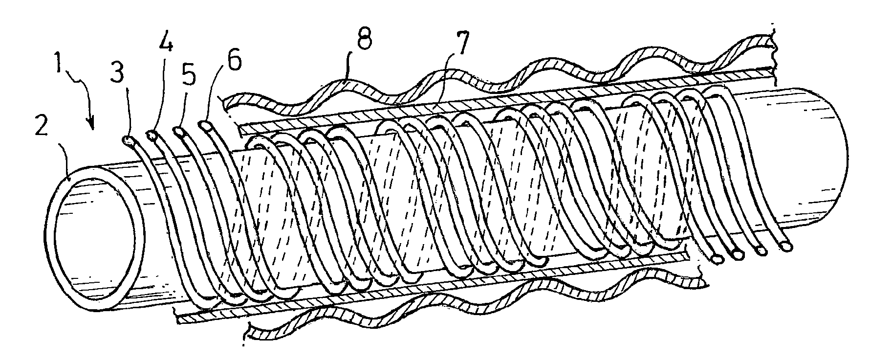 Heatable fluid line with a heating power which can be set