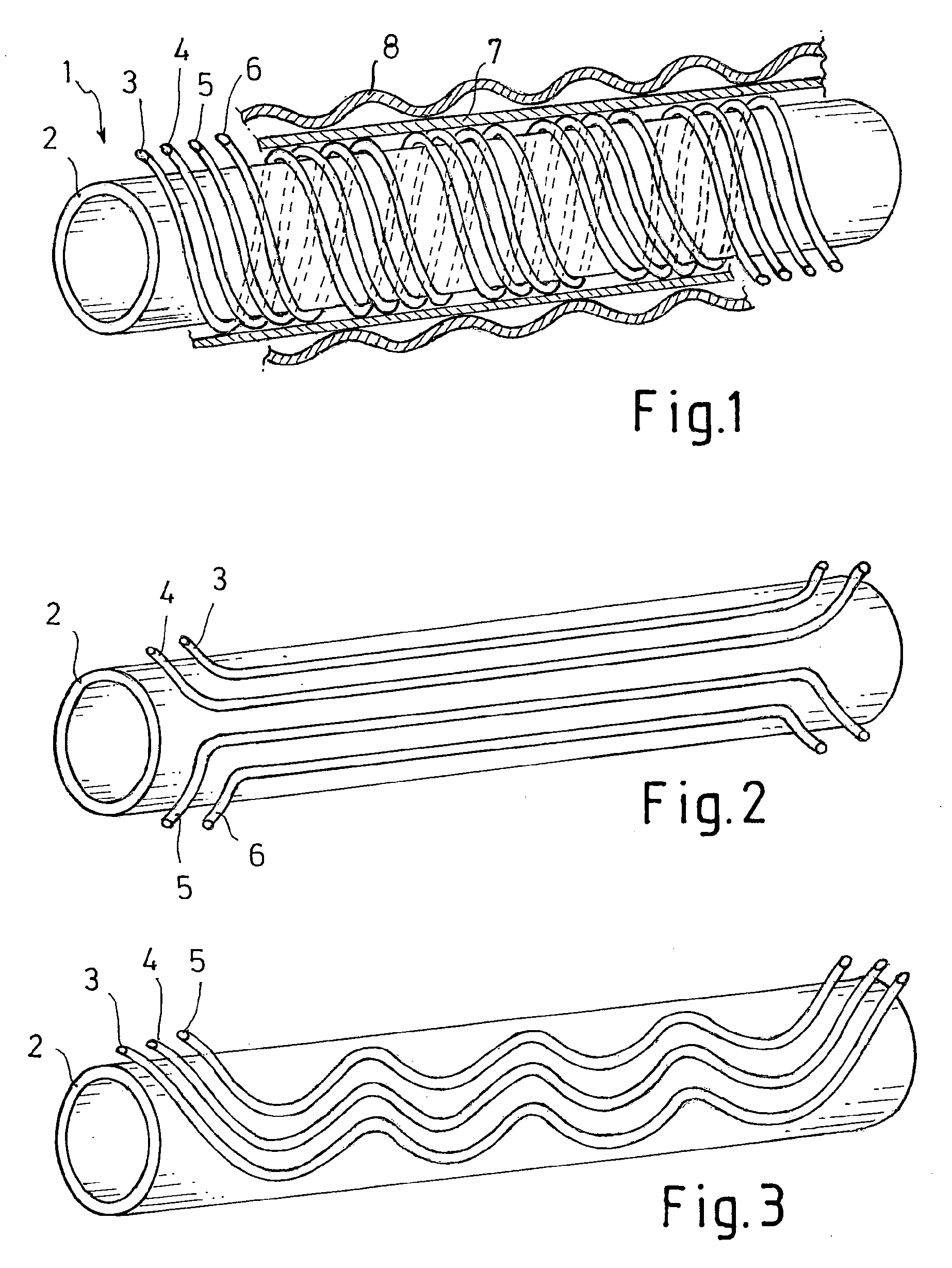 Heatable fluid line with a heating power which can be set