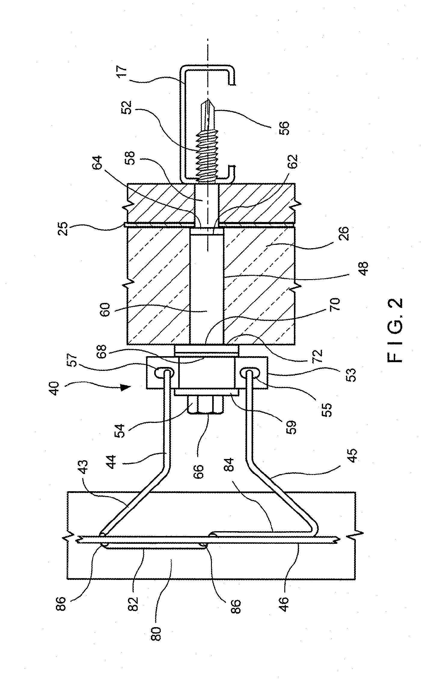 Thermally isolated anchoring system