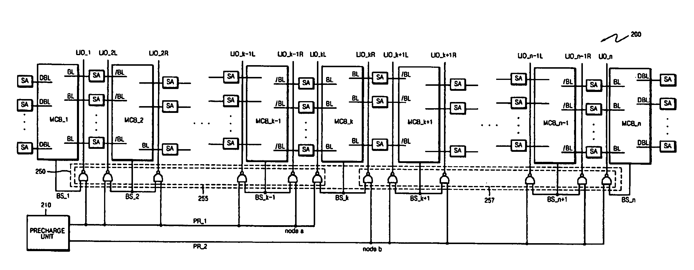 Method of precharging local input/output line and semiconductor memory device using the method
