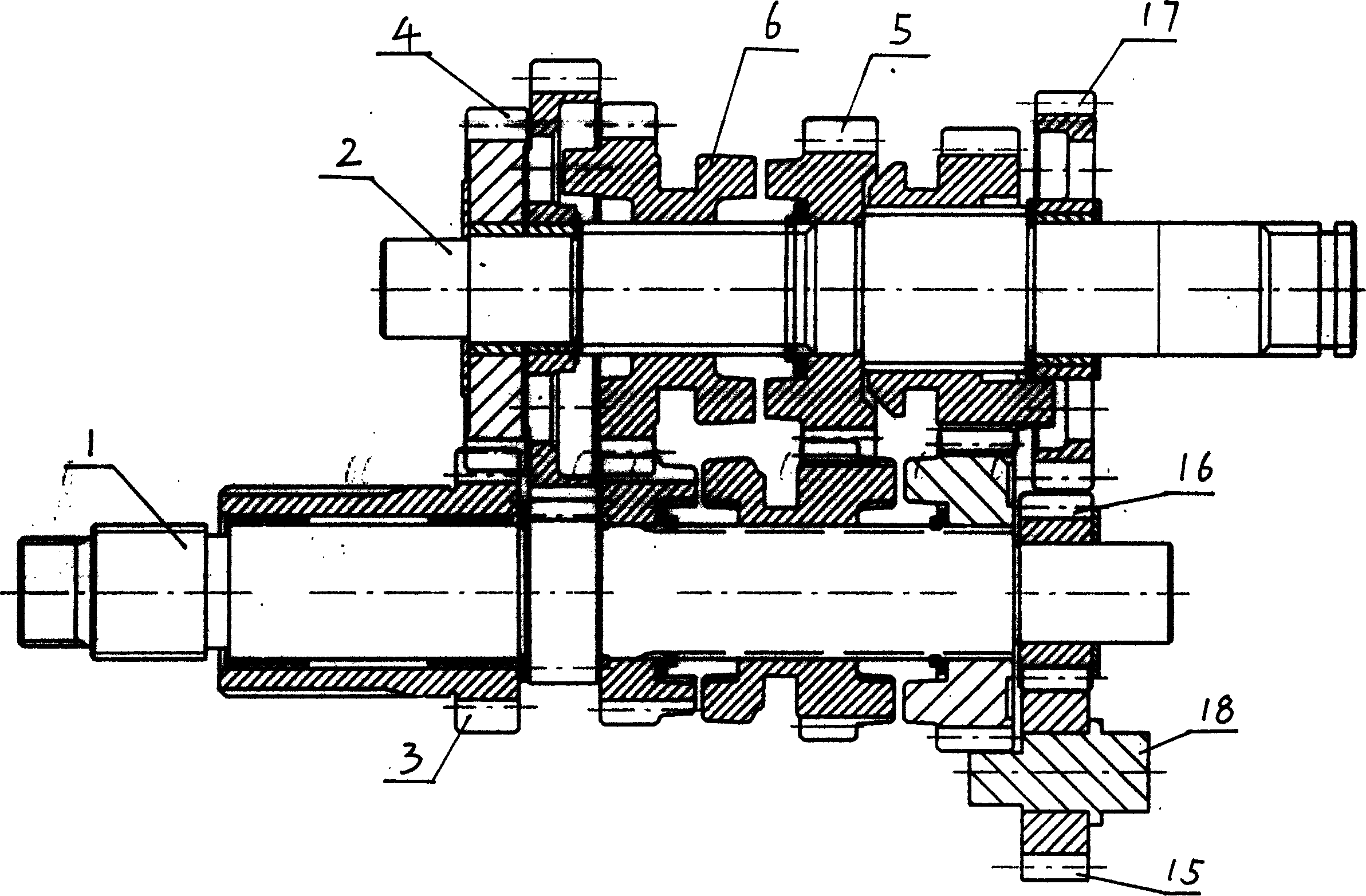 Engine built-in reversing mechanism