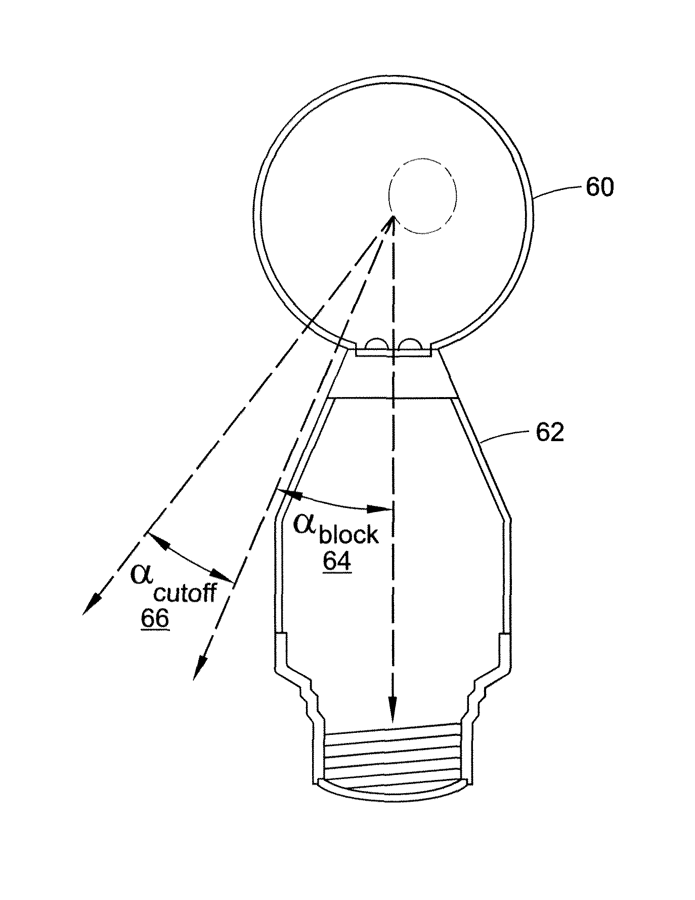 LED lamp with surface area enhancing fins