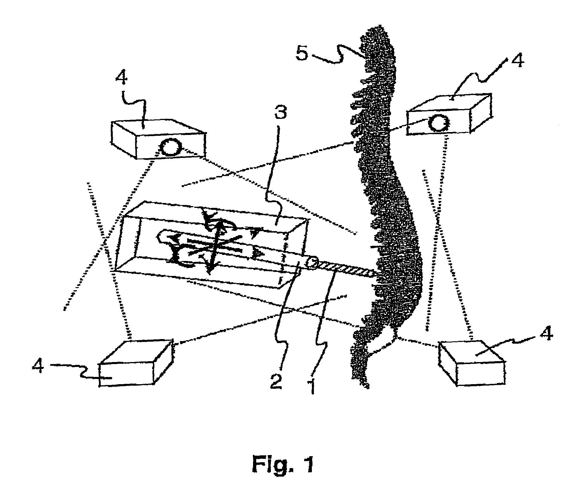 Device and method for treating parts of a human or animal body