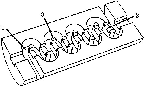 Cutting path planning method applied to folded waveguide slow wave structure