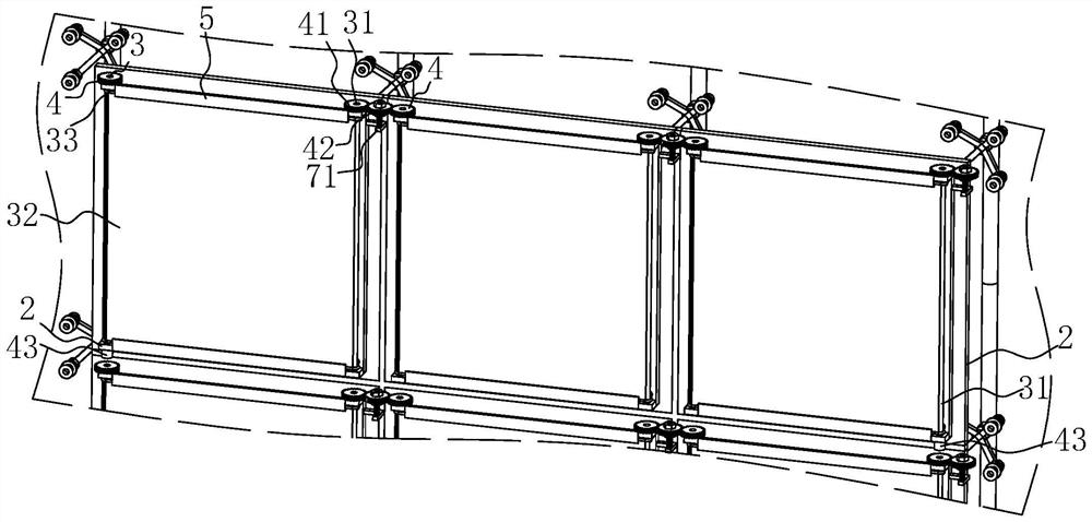 External sun-shading device of point-supported glass curtain wall and mounting method of external sun-shading device
