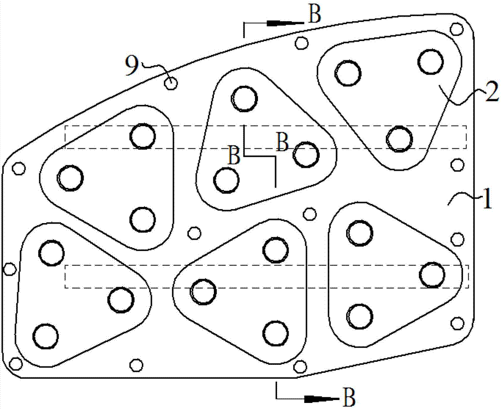 High-speed brake pad provided with connection board