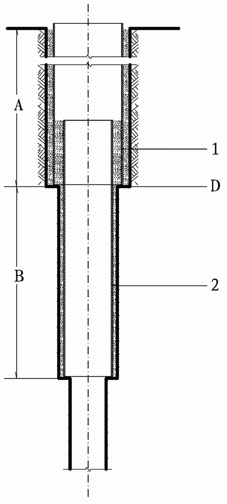 Reducing overlap joint combined type orifice pipe grouting method
